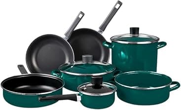 Batería Pontevedra 11 Piezas Bettlewing para Cocina (Verde obscuro)