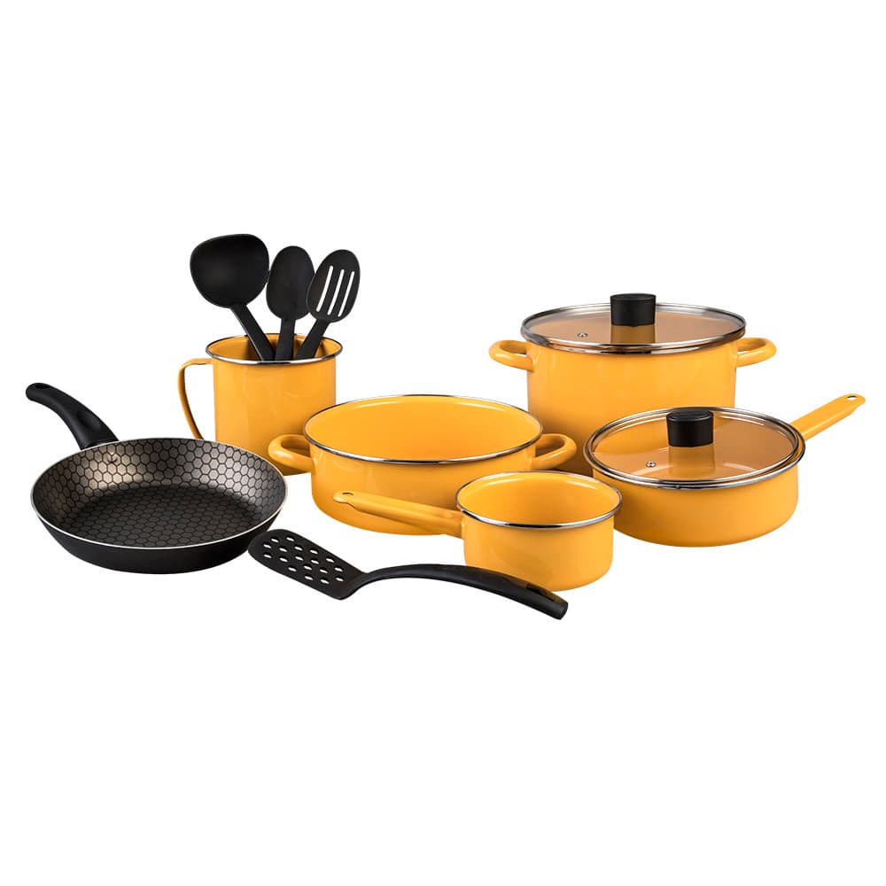 Batería de Cocina 12 pzs Amarillo Praktica