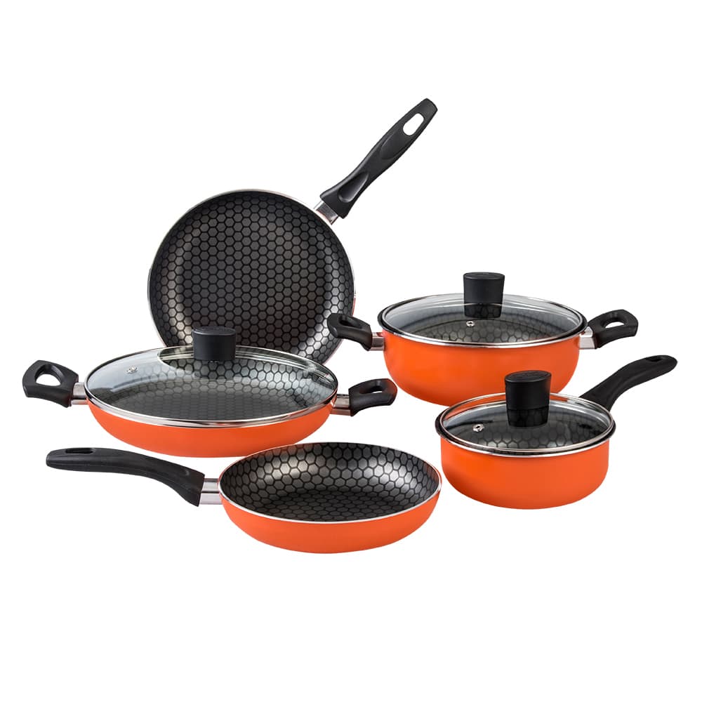 Batería de Cocina 8 pzs Naranja Habana