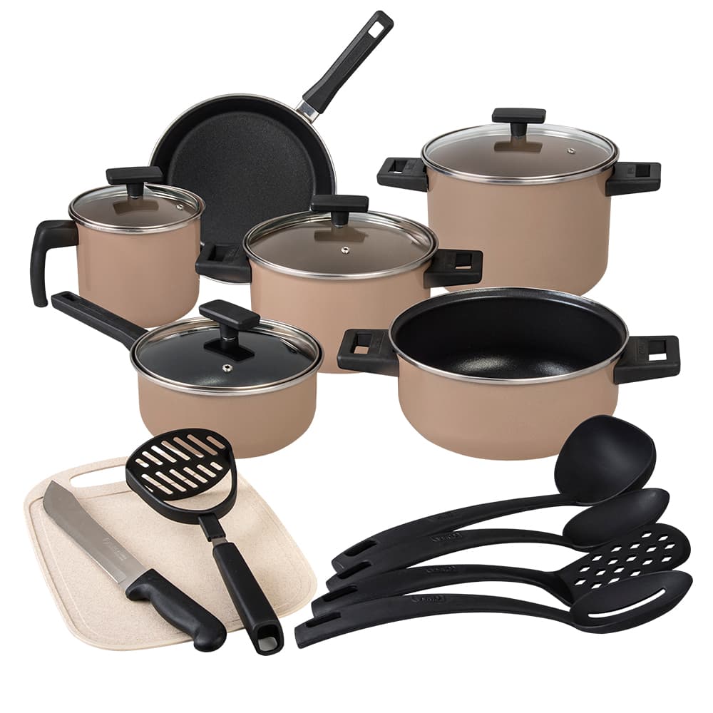 Batería de Cocina 17 pzs Moka Duramax