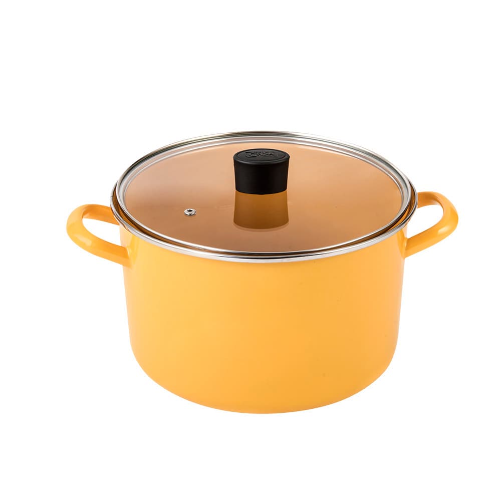 Olla para Sopa 20 cm Amarillo Praktica