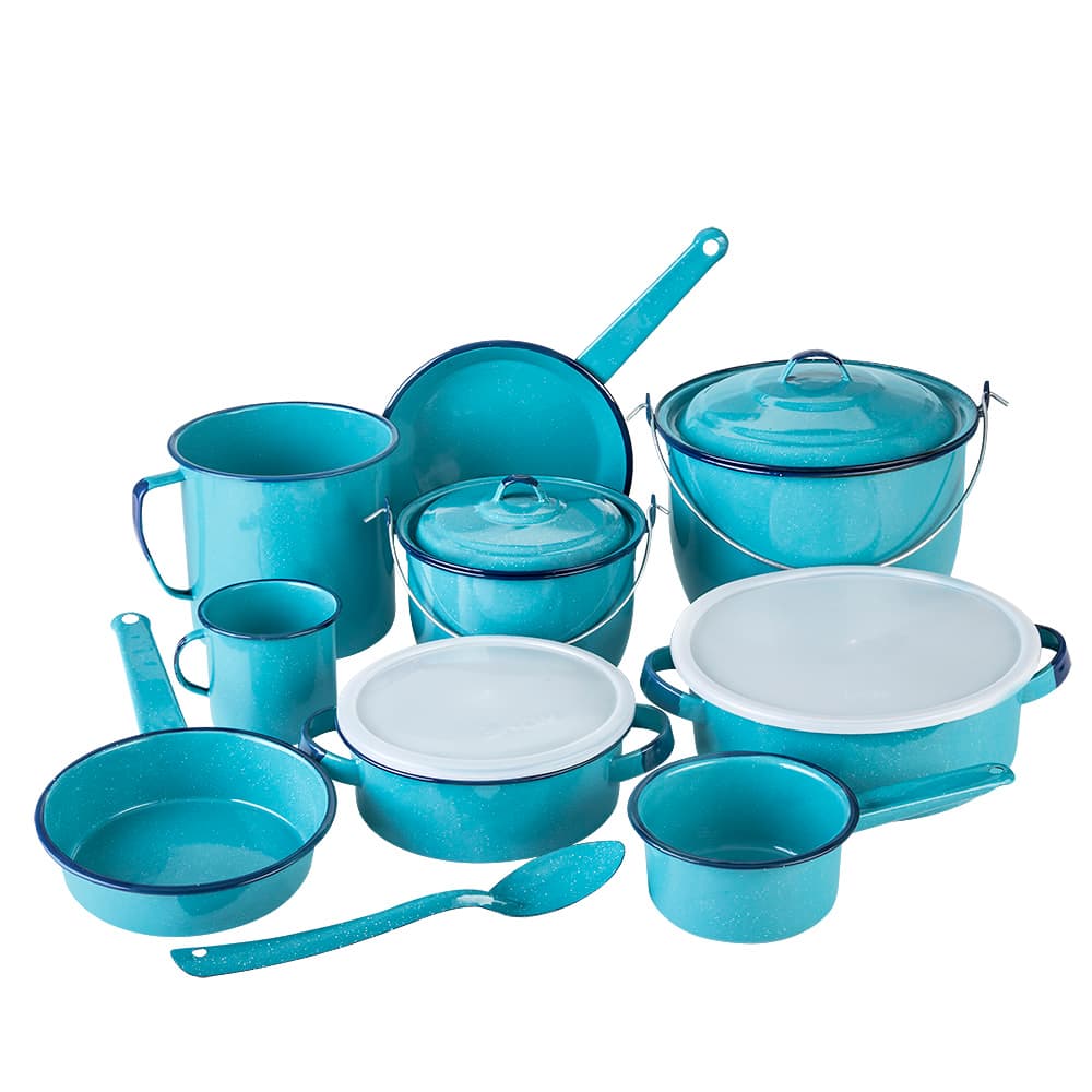 Batería de Cocina 14 pzs Turquesa Clásica Alejandra Plus