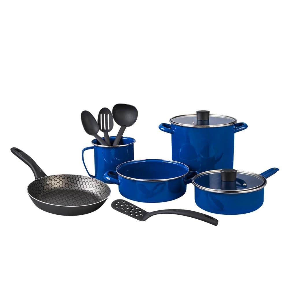 Batería de Cocina 11 pzs Azul Praktica