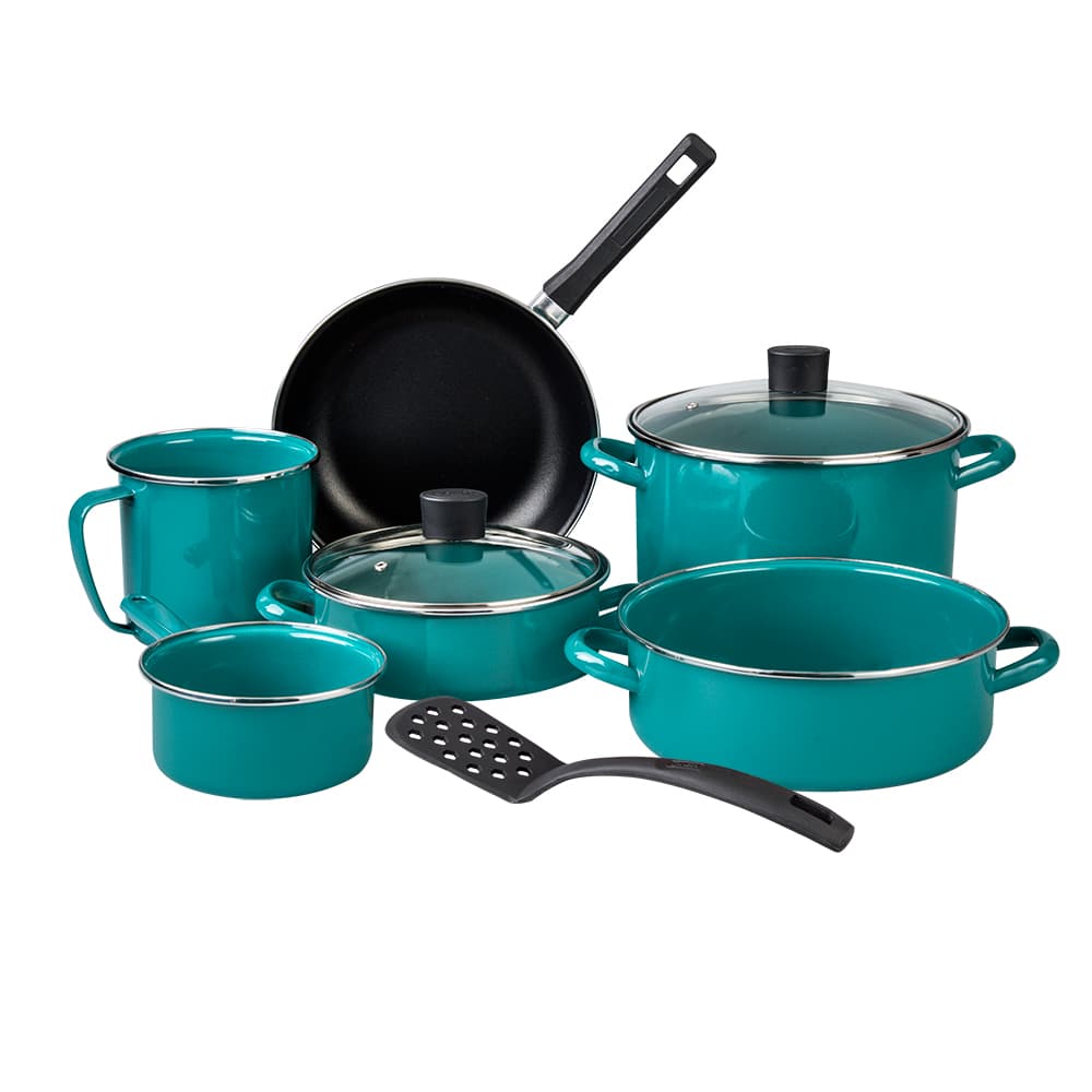 Batería De Cocina 9 pzs Verde Novacero Terranova